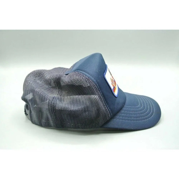 Loomis Courier Service Trucker Hat Mesh Snapback Size-A-Just OS VTG Blue - Picture 5 of 7